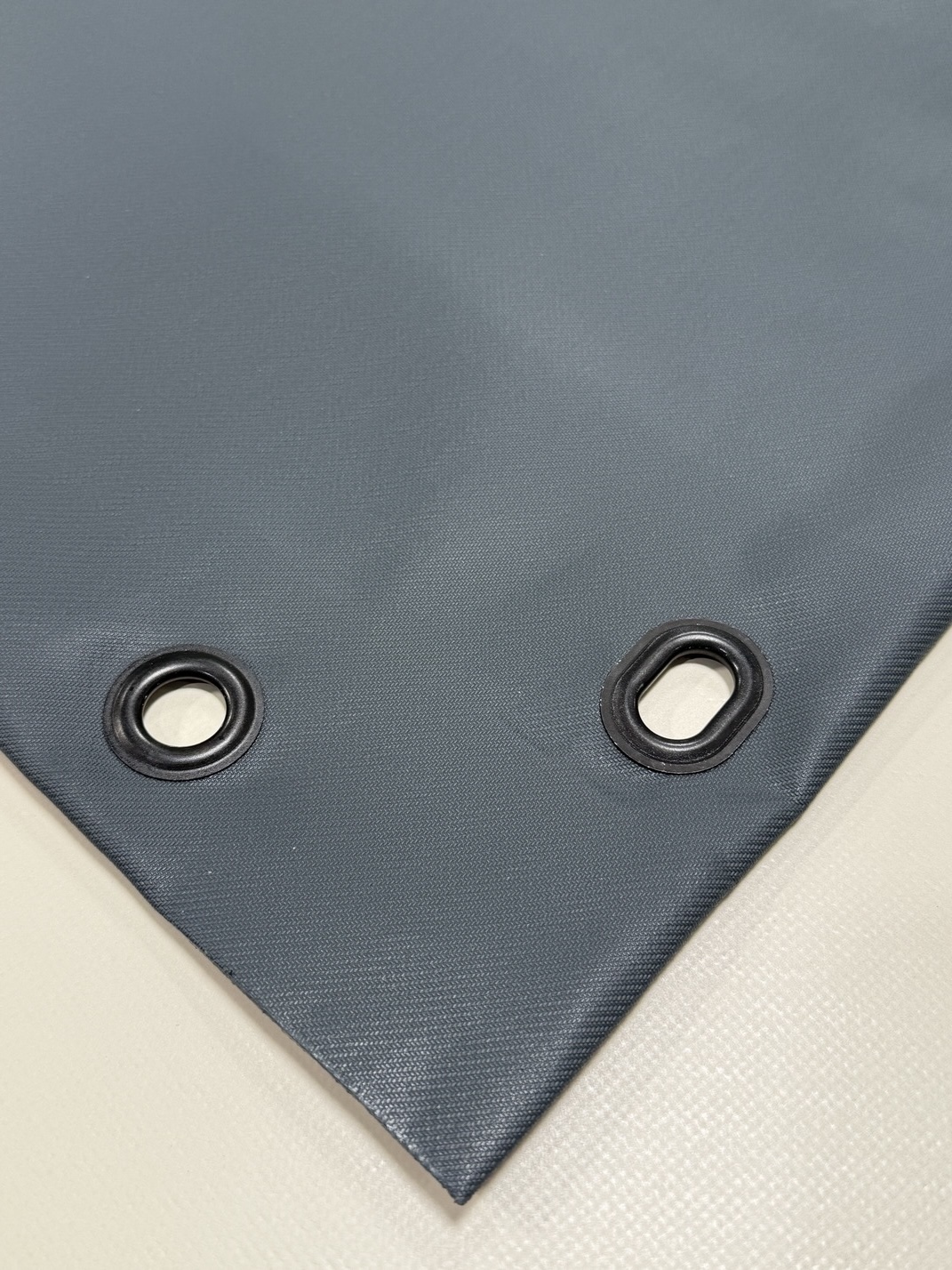 Ovale Carportplane PVC matt mit Canvas-Maserung