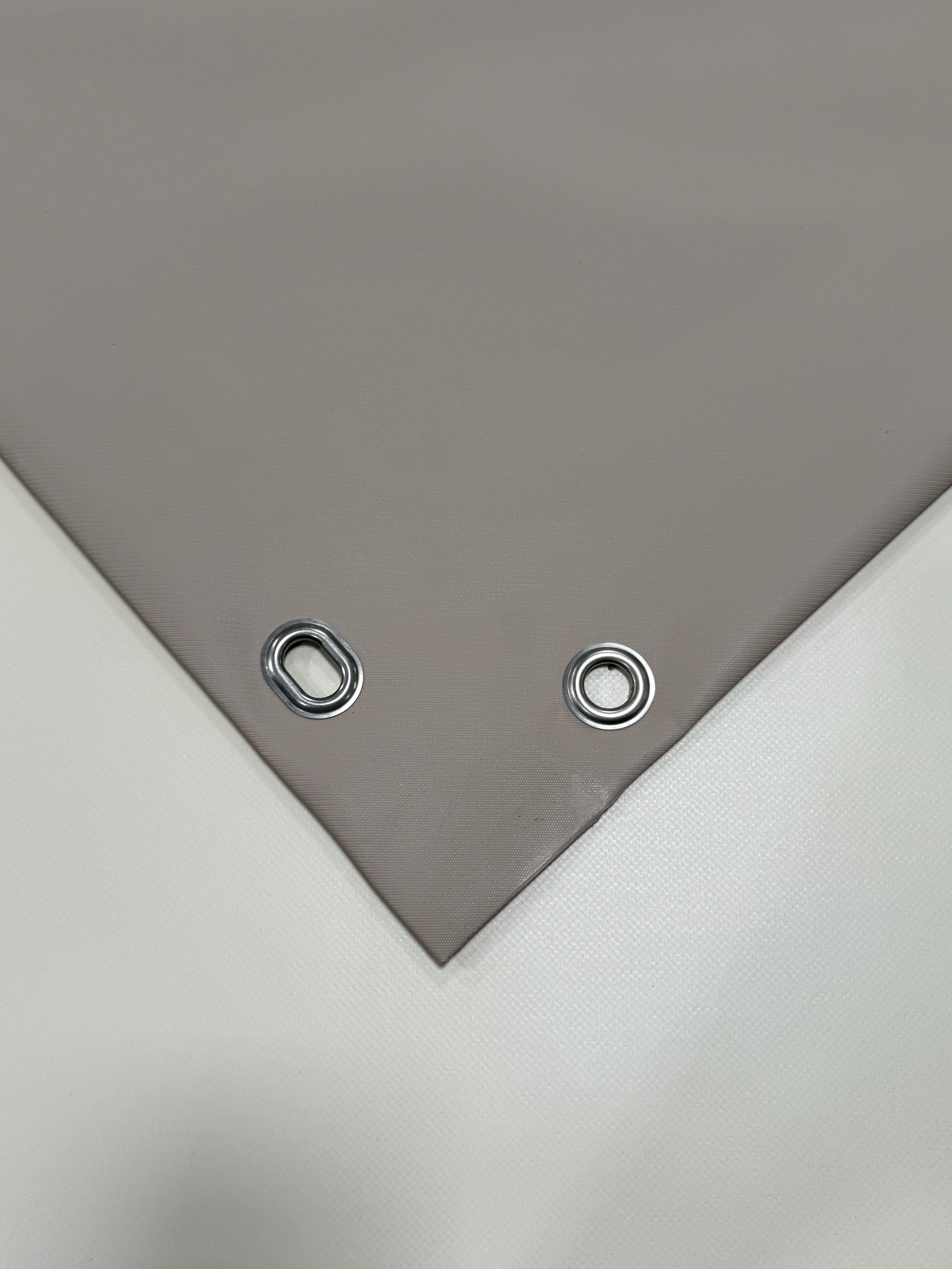 Ovale Carportplane PVC matt mit Canvas-Maserung