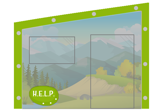 HDPE Folie mit Fenster und Tür