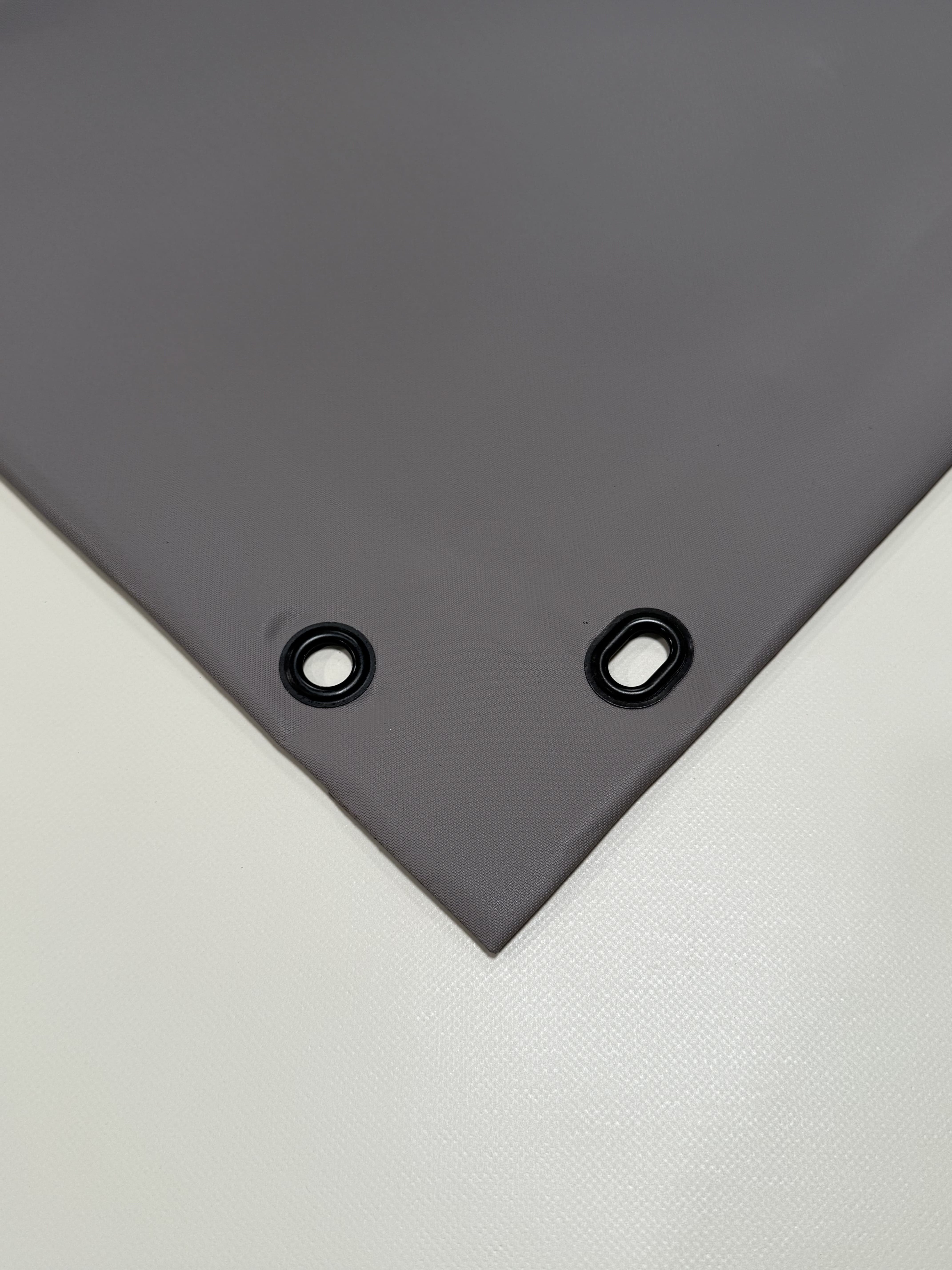 Ovale Carportplane PVC matt mit Canvas-Maserung